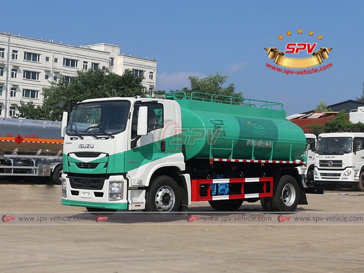 10,000 Litres Fecal Disposal Truck ISUZU - Left Front Side View